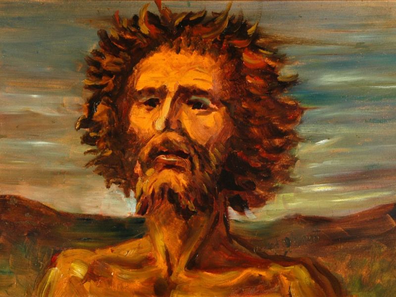 STUDIO PER UNA TESTA DI S GIOVANNI BATTISTA